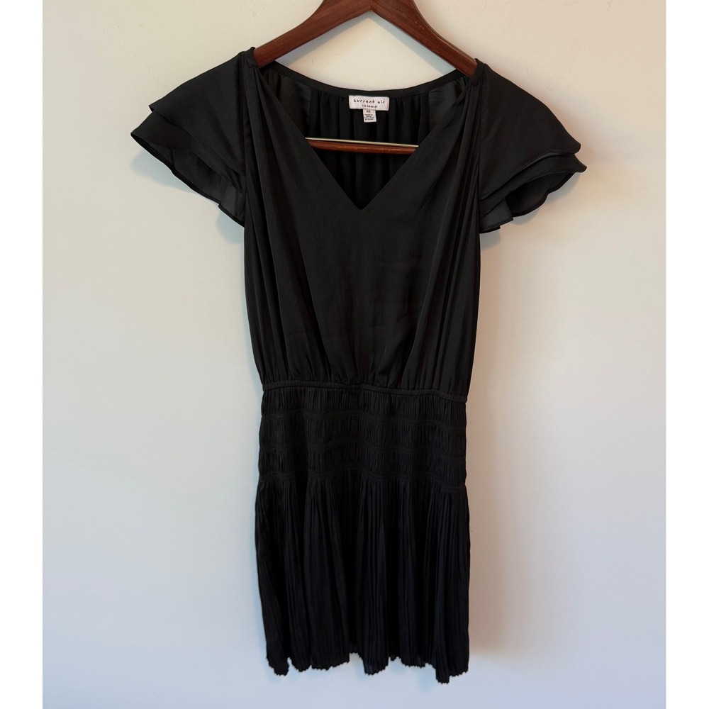 Current Air Los Angeles Zoey Pleated Skirt Mini Dress Ecru Black Size XS - Picture 4 of 9